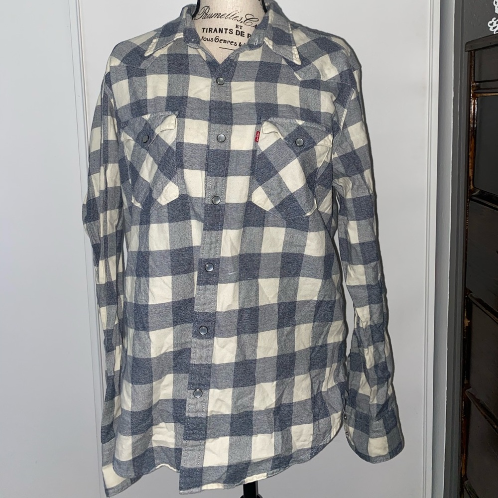 Blue and White Flannel
